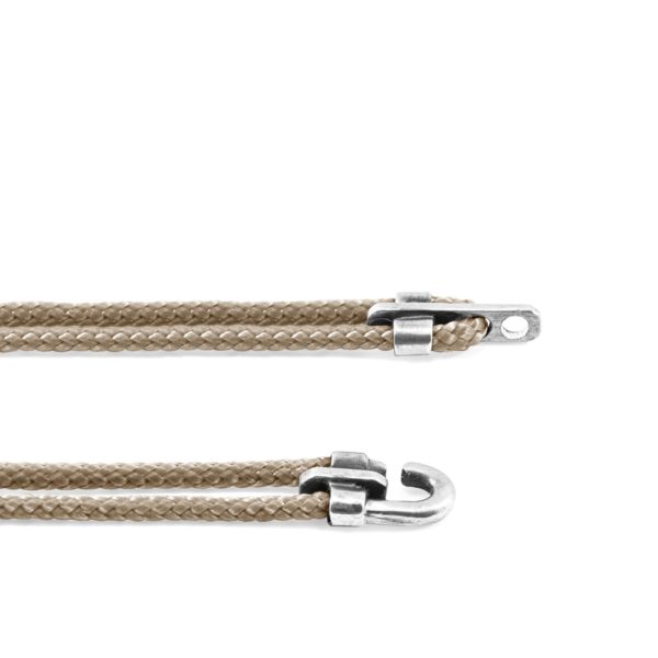 Canterbury Silver and Rope Bracelet - Sand Brown – Image 2