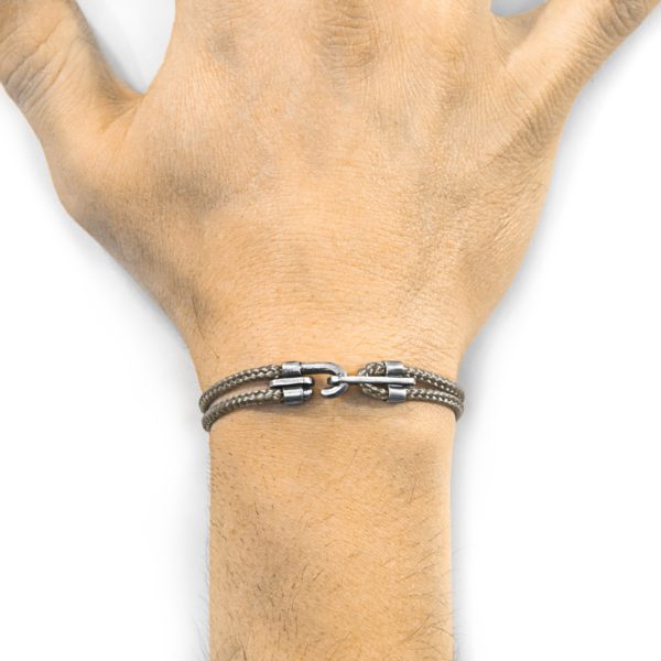 Canterbury Silver and Rope Bracelet - Sand Brown – Image 3